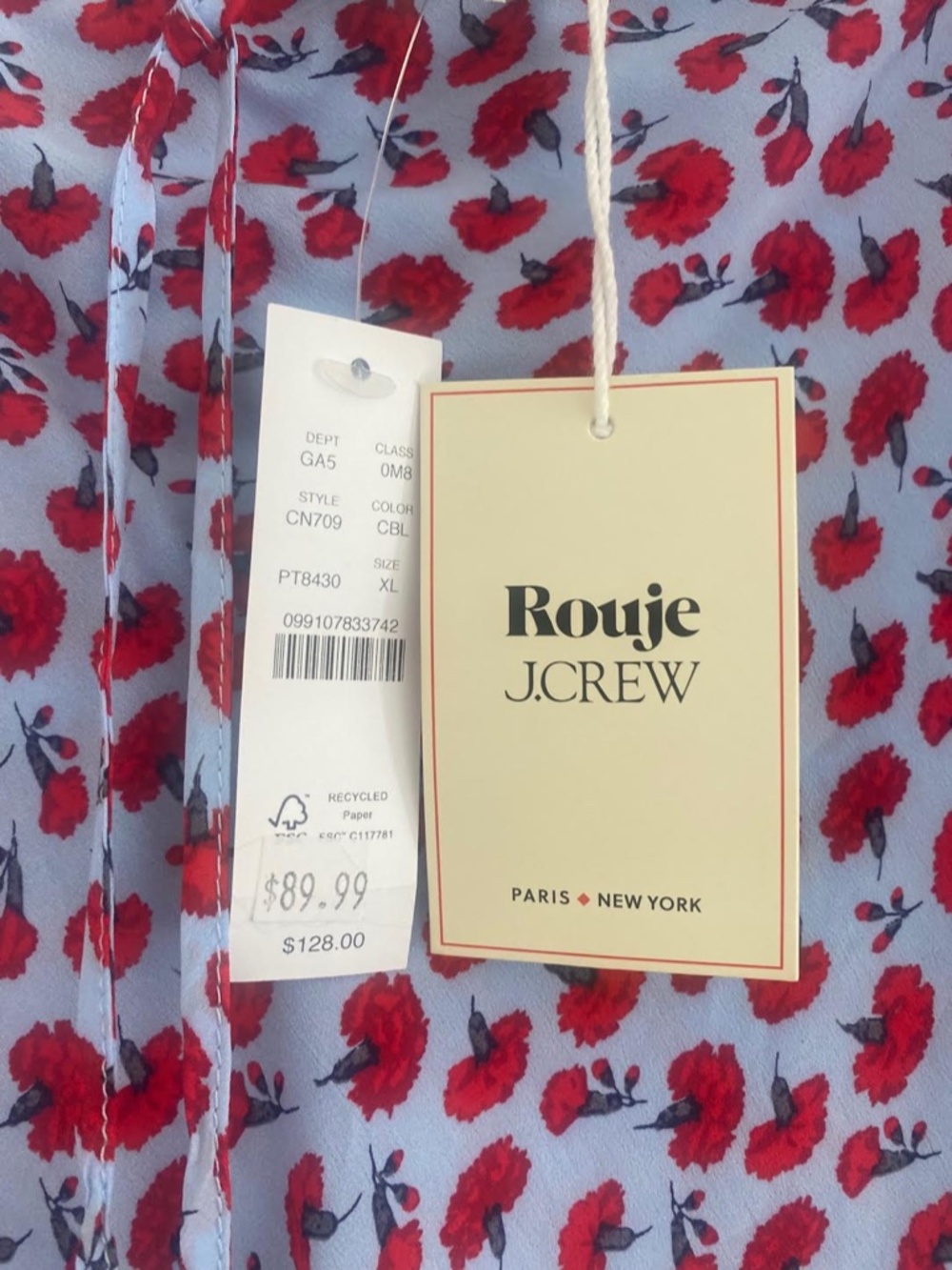 J. Crew x Rouje - Carnation Print Poems Skirt - Size XL - Picture 5 of 10